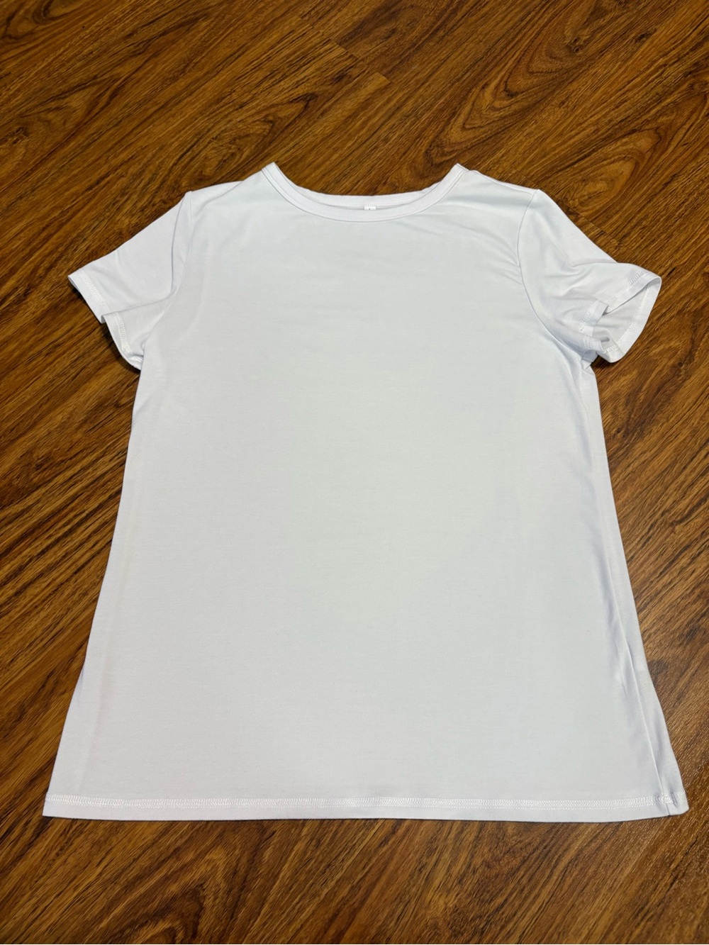 White Short-Sleeve Long Tee - Crew Neck - Women’s *see description*